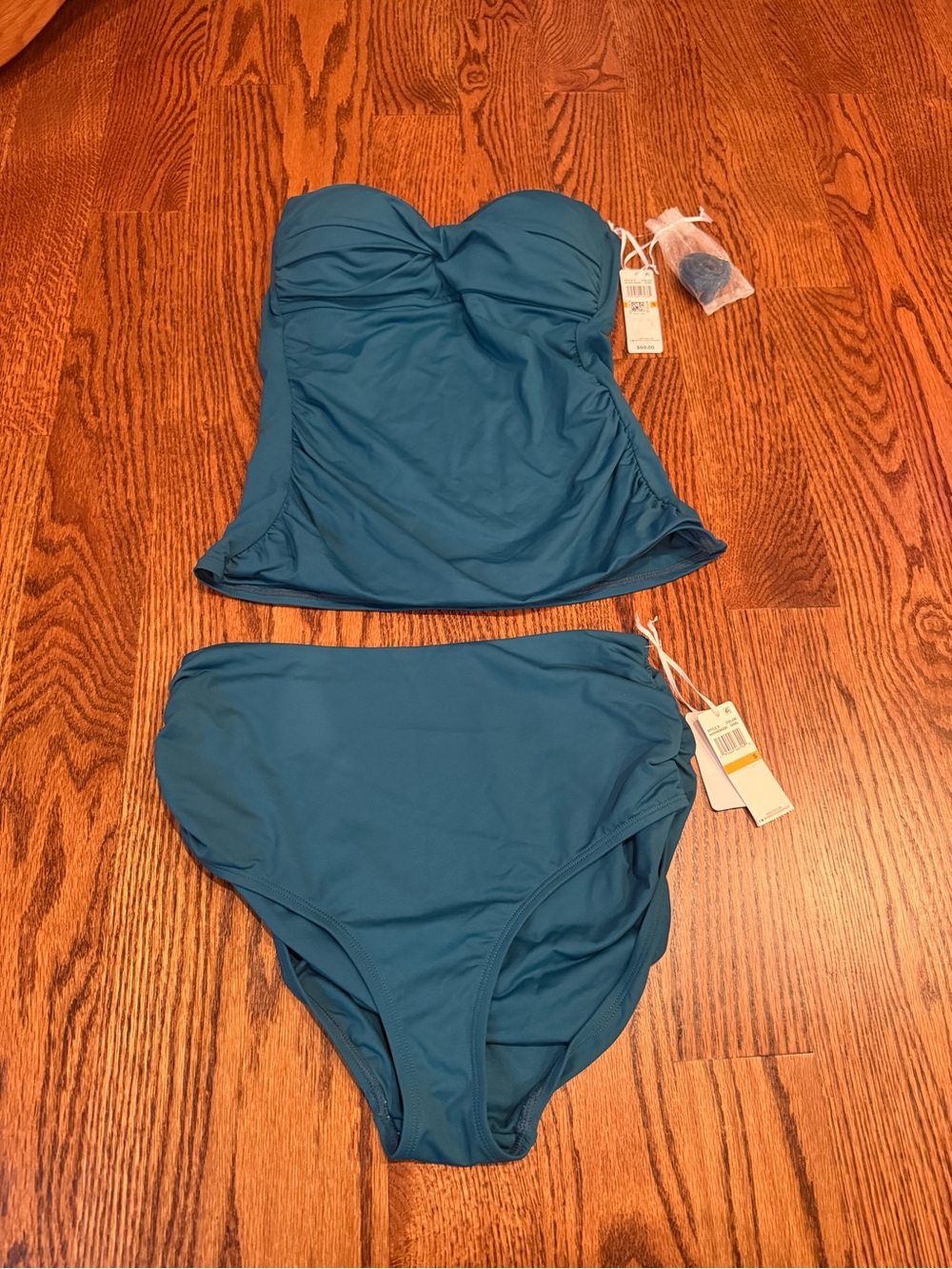 BNWT Anne Cole Dark Steel Blue Swimwear Top - S